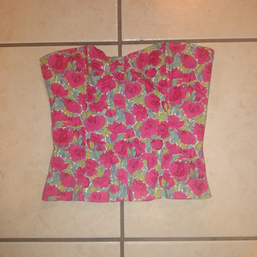 Ticci Tonetto Floral Bustier Bodice Corset